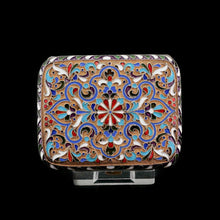 Load image into Gallery viewer, Antique Imperial Russian Solid Silver Cloisonne Enamel Purse/Case - Zverev Nikolay Nikolayevich c.1900