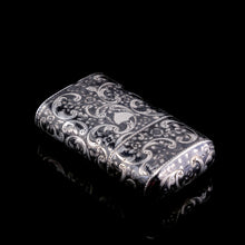 Load image into Gallery viewer, Antique Imperial Russian Solid Silver Niello Vesta Case with Fine Engravings - 19th Century