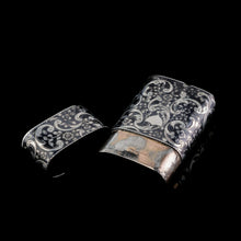Load image into Gallery viewer, Antique Imperial Russian Solid Silver Niello Vesta Case with Fine Engravings - 19th Century