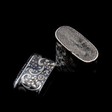 Load image into Gallery viewer, Antique Imperial Russian Solid Silver Niello Vesta Case with Fine Engravings - 19th Century