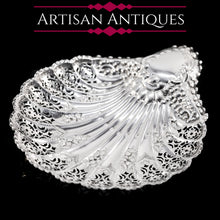 Load image into Gallery viewer, Antique Victorian Large Solid Silver Scallop-Shaped Dish/Bowl - Henry Atkin 1899 - Artisan Antiques