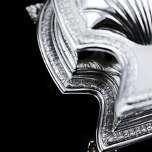 Load image into Gallery viewer, A Fine Quality Antique Solid Silver Inkwell / Inkstand in Scallop Form - Carrington 1903
