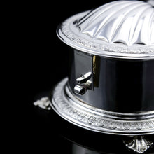 Load image into Gallery viewer, A Fine Quality Antique Solid Silver Inkwell / Inkstand in Scallop Form - Carrington 1903