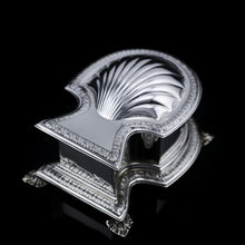 Load image into Gallery viewer, A Fine Quality Antique Solid Silver Inkwell / Inkstand in Scallop Form - Carrington 1903