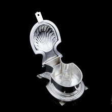 Load image into Gallery viewer, A Fine Quality Antique Solid Silver Inkwell / Inkstand in Scallop Form - Carrington 1903