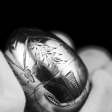 Load image into Gallery viewer, Antique Imperial Russian Solid Silver Egg - J.E. Sallman, St Petersburg, Mid-19th Century
