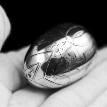 Load image into Gallery viewer, Antique Imperial Russian Solid Silver Egg - J.E. Sallman, St Petersburg, Mid-19th Century