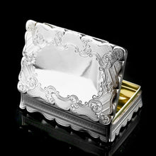 Load image into Gallery viewer, Antique Solid Silver Large Table Snuff Box with Magnificent Engravings - Edward Smith 1850