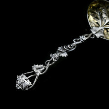 Load image into Gallery viewer, Antique Victorian Solid Sterling Silver Sugar Sifter Spoon with Grape Vine Design - Taylor & Perry 1853