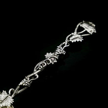Load image into Gallery viewer, Antique Victorian Solid Sterling Silver Sugar Sifter Spoon with Grape Vine Design - Taylor & Perry 1853