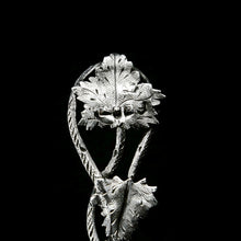 Load image into Gallery viewer, Antique Victorian Solid Sterling Silver Sugar Sifter Spoon with Grape Vine Design - Taylor & Perry 1853