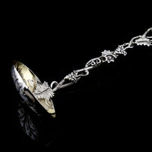 Load image into Gallery viewer, Antique Victorian Solid Sterling Silver Sugar Sifter Spoon with Grape Vine Design - Taylor & Perry 1853