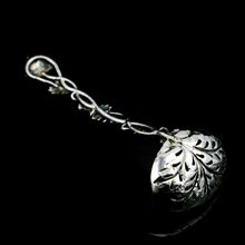 Load image into Gallery viewer, Antique Victorian Solid Sterling Silver Sugar Sifter Spoon with Grape Vine Design - Taylor & Perry 1853