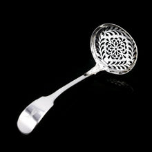 Load image into Gallery viewer, Antique Victorian Solid Sterling Silver Sugar Sifter Spoon - A B Savory & Sons (William Smily) 1856