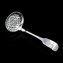 Load image into Gallery viewer, Antique Victorian Solid Sterling Silver Sugar Sifter Spoon - A B Savory & Sons (William Smily) 1856