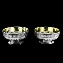 Load image into Gallery viewer, Antique Victorian Solid Silver Bowls, Set of Three with Roman Frieze - Elkington & Co 1895
