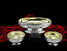 Load image into Gallery viewer, Antique Victorian Solid Silver Bowls, Set of Three with Roman Frieze - Elkington & Co 1895