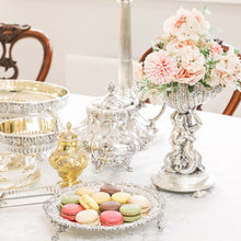 Load image into Gallery viewer, A Stunning English Georgian Solid Silver Salver Tray with Rococo Decoration - William Eaton 1818