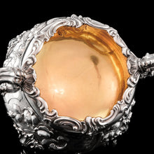 Load image into Gallery viewer, Antique Victorian Solid Silver 3 Piece Tea Set/Service with Fabulous 'Louis' Style Chasing and Figural Masks - Barnard 1857