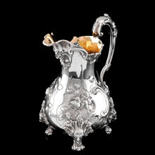Load image into Gallery viewer, Antique Victorian Solid Silver 3 Piece Tea Set/Service with Fabulous 'Louis' Style Chasing and Figural Masks - Barnard 1857