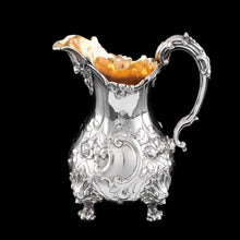 Load image into Gallery viewer, Antique Victorian Solid Silver 3 Piece Tea Set/Service with Fabulous 'Louis' Style Chasing and Figural Masks - Barnard 1857