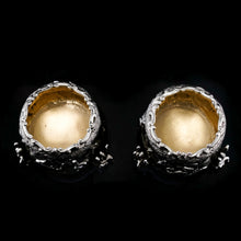 Load image into Gallery viewer, Rare Antique Victorian Solid Silver 'Teniers Pattern' Salt Cellars - F B Thomas & Co 1882