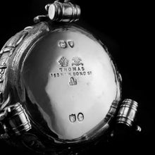 Load image into Gallery viewer, Rare Antique Victorian Solid Silver 'Teniers Pattern' Salt Cellars - F B Thomas & Co 1882