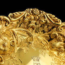 Load image into Gallery viewer, Majestic Antique Solid Silver Gilt Large Dishes / Bowls , Set of 3 - John Aldwinckle & Thomas Slater 1892