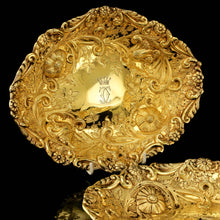 Load image into Gallery viewer, Majestic Antique Solid Silver Gilt Large Dishes / Bowls , Set of 3 - John Aldwinckle & Thomas Slater 1892
