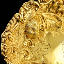 Load image into Gallery viewer, Majestic Antique Solid Silver Gilt Large Dishes / Bowls , Set of 3 - John Aldwinckle & Thomas Slater 1892