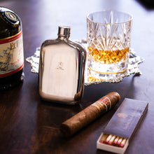 Load image into Gallery viewer, Antique Victorian Solid Silver Hip Flask with Bayonet Cap - Edward Smith 1843