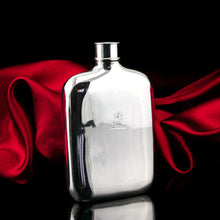 Load image into Gallery viewer, Antique Victorian Solid Silver Hip Flask with Bayonet Cap - Edward Smith 1843