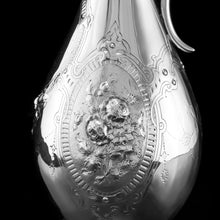 Load image into Gallery viewer, Antique Victorian Solid Silver Claret Jug / Wine Ewer - Elkington 1864