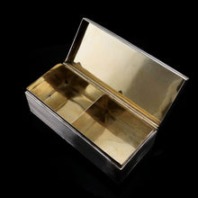 Load image into Gallery viewer, A Very Rare Victorian Solid Silver Large Box with Reeded Lines - L. Spiers 1891