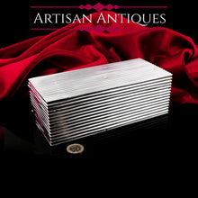 Load image into Gallery viewer, A Very Rare Victorian Solid Silver Large Box with Reeded Lines - L. Spiers 1891