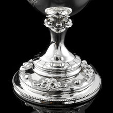 Load image into Gallery viewer, A Very Large Victorian Solid Silver Goblet/Cup, Gothic Decorations - Henry Holland 1868
