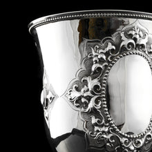 Load image into Gallery viewer, A Very Large Victorian Solid Silver Goblet/Cup, Gothic Decorations - Henry Holland 1868
