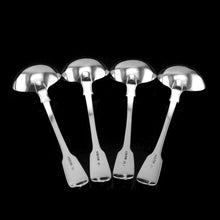 Load image into Gallery viewer, Antique Victorian Set of 4 Solid Silver Sauce Ladles/Spoons "Fiddle Thread & Shell" Pattern - Chawner & Co 1845