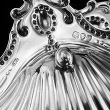 Load image into Gallery viewer, Antique Victorian Solid Silver Pair of Butter Dishes, Shell Design - Josiah Williams & Co 1894
