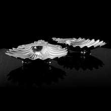 Load image into Gallery viewer, Antique Victorian Solid Silver Pair of Butter Dishes, Shell Design - Josiah Williams & Co 1894