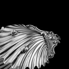 Load image into Gallery viewer, Antique Victorian Solid Silver Pair of Butter Dishes, Shell Design - Josiah Williams & Co 1894