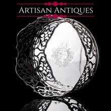 Load image into Gallery viewer, Rare & Large Antique Solid Silver Wine Coaster/Bottle Holder with Silver Base - Robert Garrard c.1840