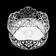Load image into Gallery viewer, Rare & Large Antique Solid Silver Wine Coaster/Bottle Holder with Silver Base - Robert Garrard c.1840