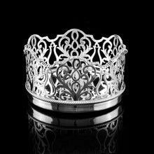 Load image into Gallery viewer, Rare & Large Antique Solid Silver Wine Coaster/Bottle Holder with Silver Base - Robert Garrard c.1840