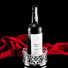 Load image into Gallery viewer, Rare & Large Antique Solid Silver Wine Coaster/Bottle Holder with Silver Base - Robert Garrard c.1840