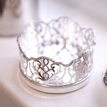 Load image into Gallery viewer, Rare & Large Antique Solid Silver Wine Coaster/Bottle Holder with Silver Base - Robert Garrard c.1840