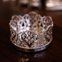 Load image into Gallery viewer, Rare & Large Antique Solid Silver Wine Coaster/Bottle Holder with Silver Base - Robert Garrard c.1840