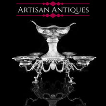 Load image into Gallery viewer, Antique Victorian English Solid Silver Epergne Centerpiece in Neoclassical Style - Charles Stuart Harris 1889