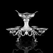 Load image into Gallery viewer, Antique Victorian English Solid Silver Epergne Centerpiece in Neoclassical Style - Charles Stuart Harris 1889