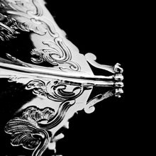 Load image into Gallery viewer, Antique Georgian Solid Sterling Silver Tea Caddy with Floral Embossed Design and Coat of Arms - Daniel Smith & Robert Sharp 1765